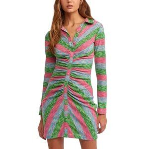 Zara Women's Striped Long Sleeve Mini Dress